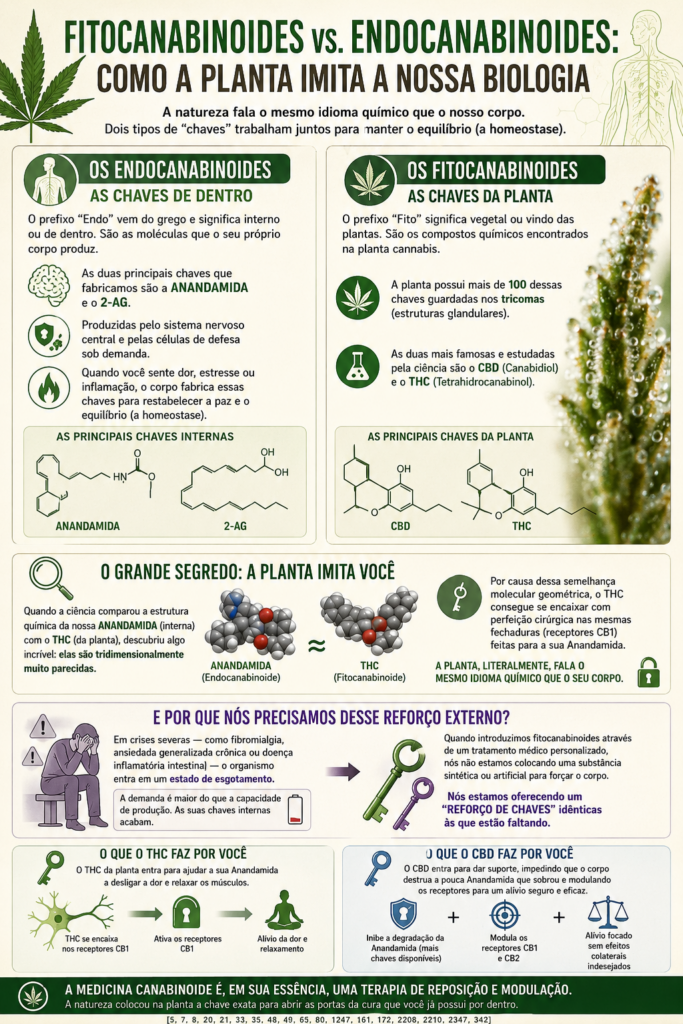 Fitocanabinoides vs. Endocanabinoides: Como a planta imita a nossa biologia